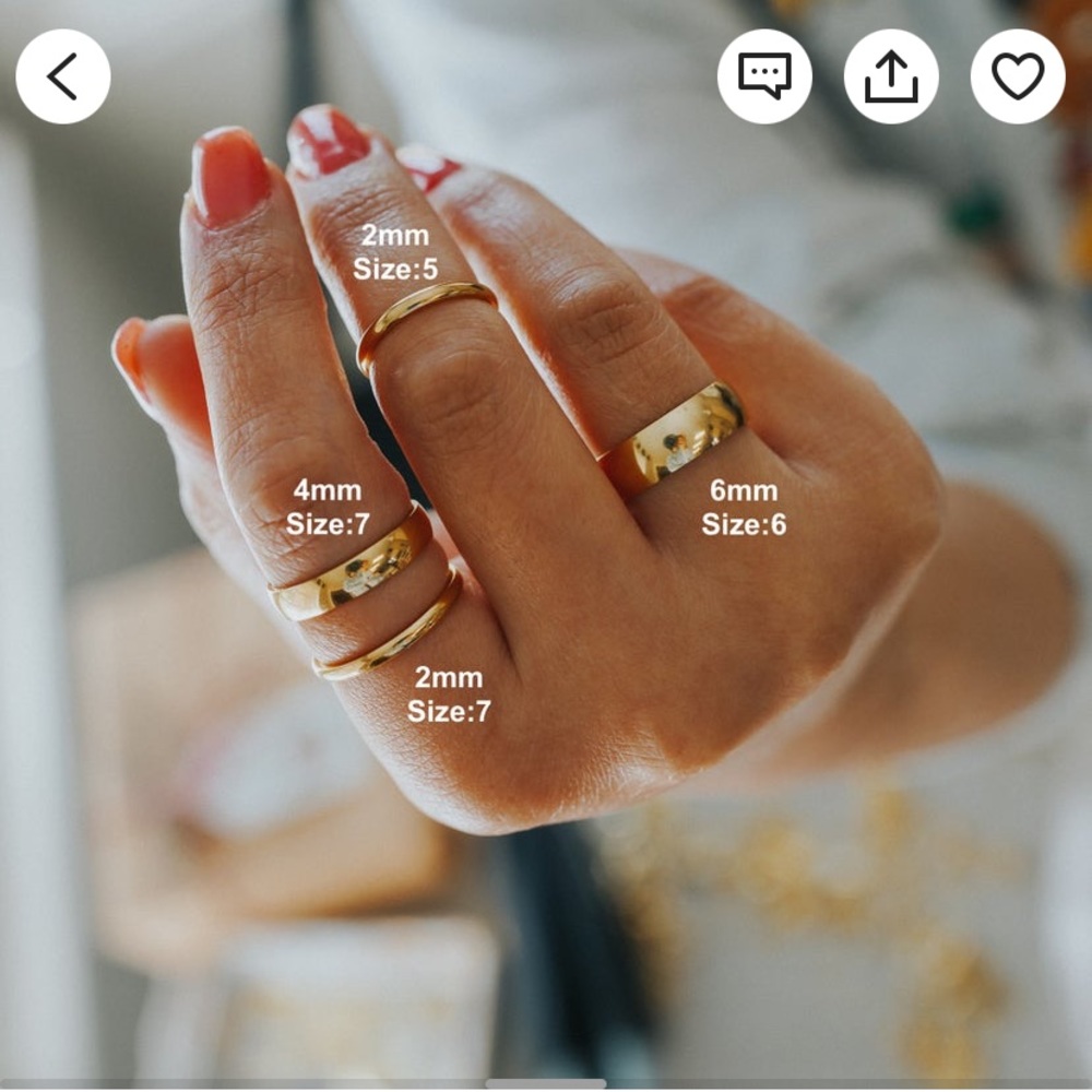 18K Gold FILLED Stainless Steel Ring